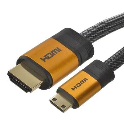 High Quality Gold Plated Male to Micro Mini hdmi cable tv Mini HDMI To HDMI Cable for Tablet HDTV