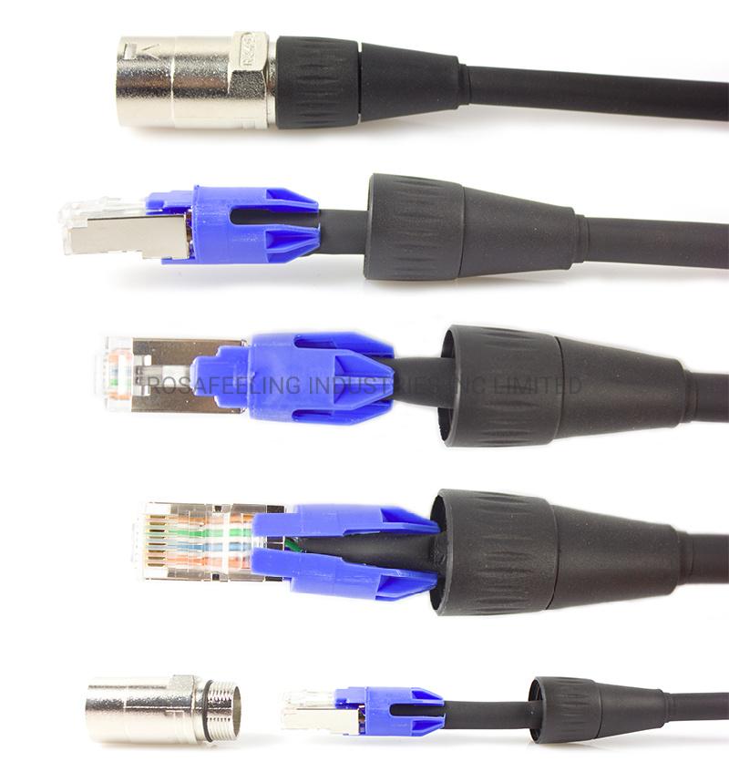 PVC RoHS Approved Electric Wire Cat 6 Network LAN Cable with Audio Connector RJ45 (RSD432PB)
