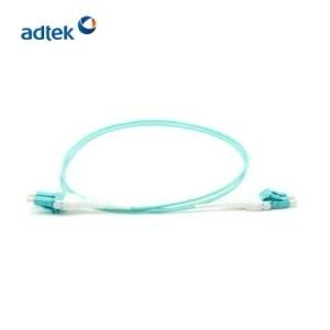 High Quality 12f MPO to LC Om3 Aqua 0.3m Fan-out Multimode Fiber Optic Patch Cord