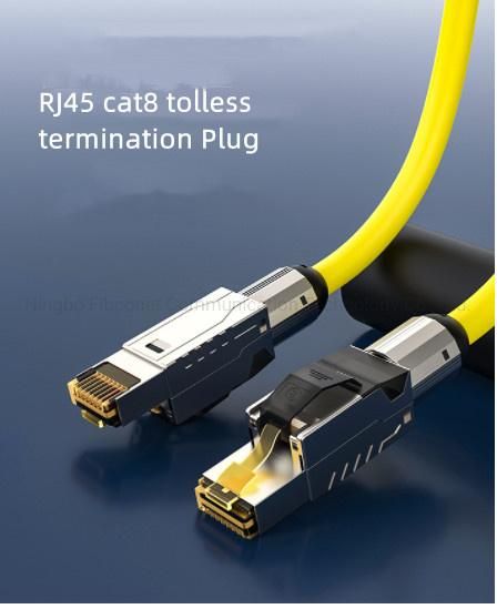STP Cat8 Modular Plug Network Module Toolless RJ45 Plug