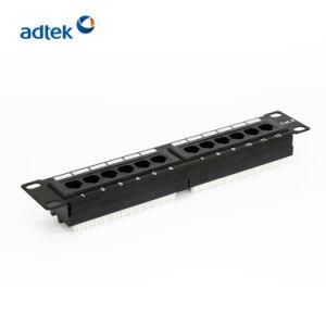 Factory Price 19 Inch Cat5e FTP Patch Panel 24 Ports