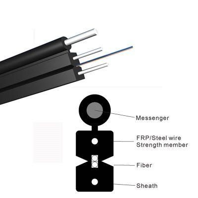 Gjyxch-1b6 FTTH Fiber Drop Cable, Single Core Fiber Optic Cable with Messenger