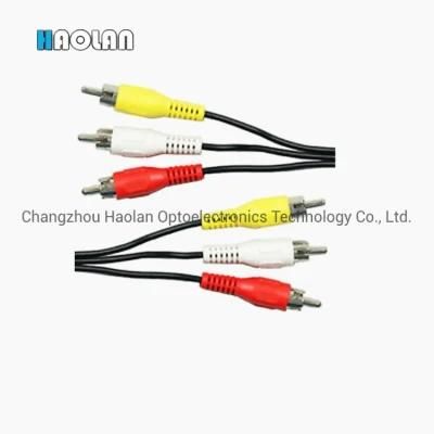 Audio Cable Moulding Type of 3 RCA to 3 RCA Cable 1.0m 1.5m