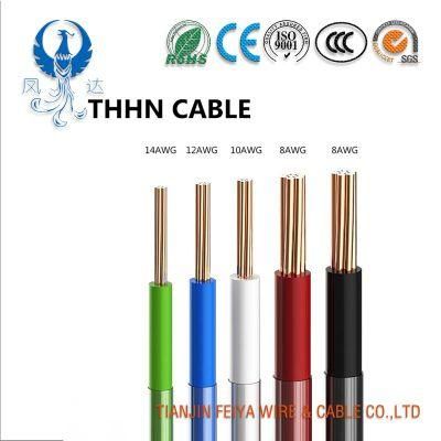 Thhn Cable Wire Size AWG 8 10 12 14 Copper Nylon Electric Building Cable