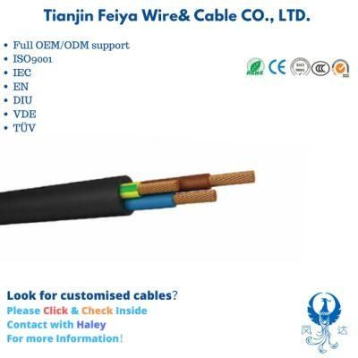 Nyy CE Certificated Low Voltage Optional H05rr-F Ho5rn-F H07rn-Fa07rn-F H07rn8-F Rubber Flexible Cable Heavy Working Appliances Wire Cable