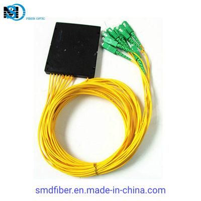 1X16 ABS Module Fiber Optic PLC Splitter with Sc APC Connector