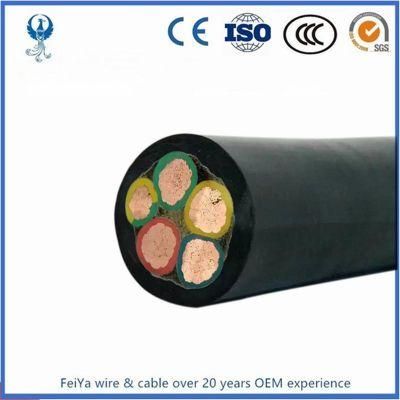 Special Flat Power System Flat Rubber Cable Resistant to High Pressure