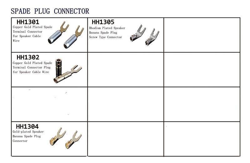 Red Copper Y Shape Speaker Audio Screwing Banana Plug Terminal Connector