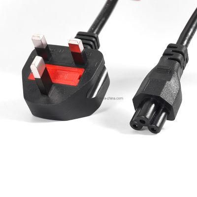 UK Plug IEC 60320 C5 Laptop /Notebook/Notepad Adapter Cloverleaf Power Cable