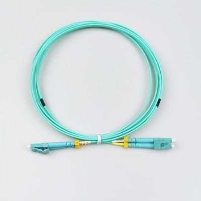 Low Insertion Loss LC to LC Multimode Om3 Duplex Fiber Optic Patch Cord Cable