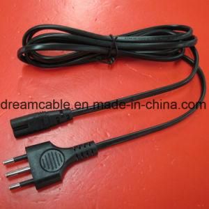 1.5m Black 2pin Imq Italian Power Cord with IEC C7