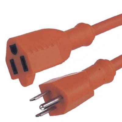 American Type 3 Pins Heavy Duty Waterproof AC Power Extension Cord