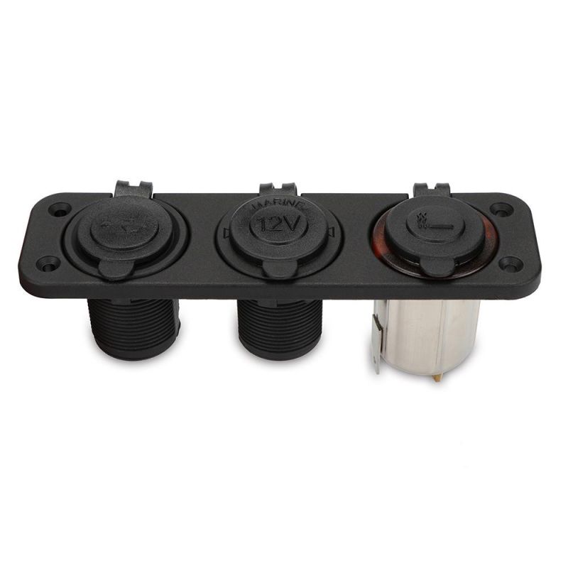 Cigarette Lighter Charger Power Socket Adapter Panel Mount