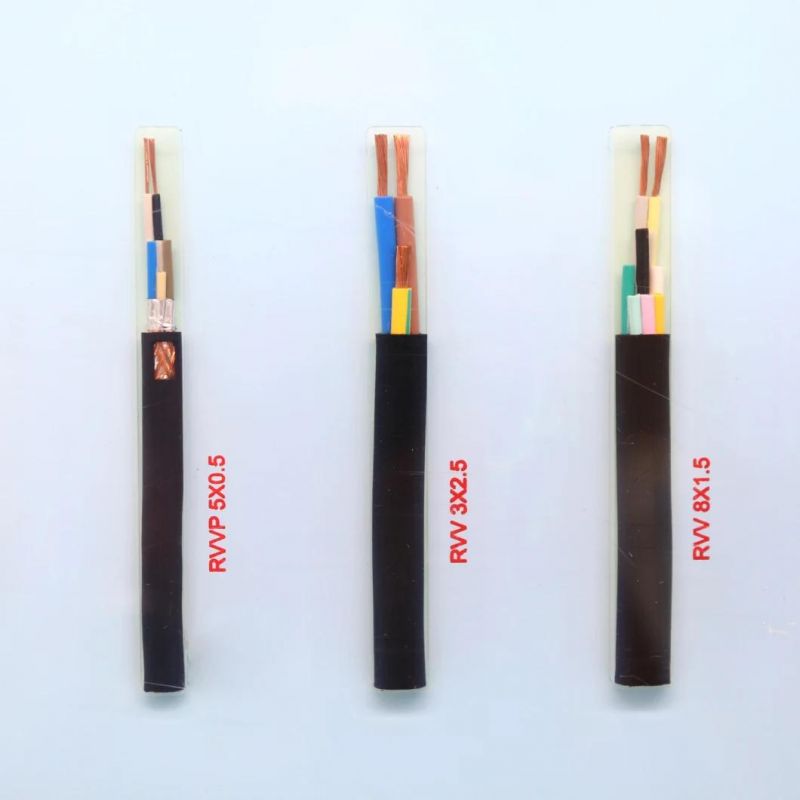IEC60227 450V/750V 3 X 4mm2 Copper Wires Stranded Conductor PVC Insualation and Copper Wire Screening PVC Sheath Cable