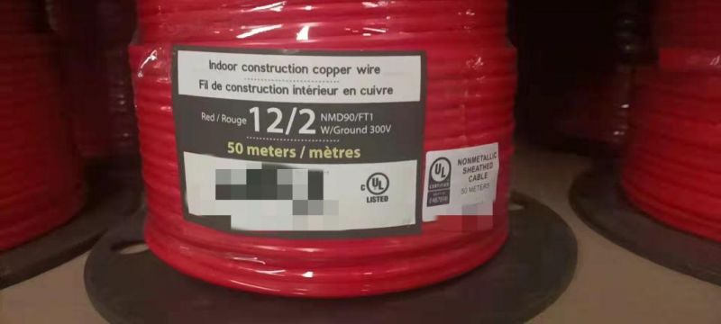CUL listed copper THHN Core NMD90 building wire