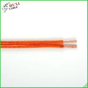 Flexible Orange Transparent PVC, Low Noise Speaker Cable Withfactory Custom