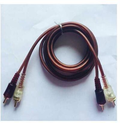 Audio Video Cable RCA Cable 2RCA to 2RCA with Transparent Plug (HY-2R 004)