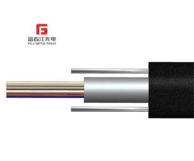 Metallic Strength Member Central Tube with The Parallel Wire Steel-PE Outer Jacket Fiber Optic Cable Use for Outdoor Gyxtpy