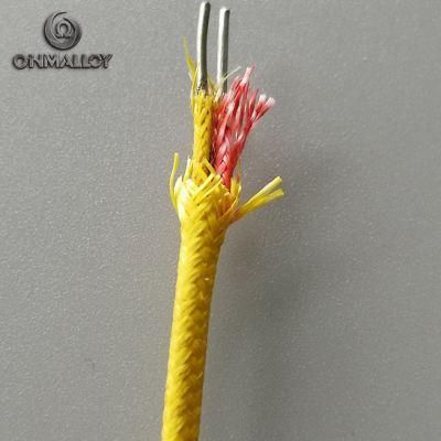 0.81mm*2 K Type Thermocouple Cable 20AWG Glass Fiber Insulated up to 400c