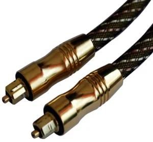 High Quality Gold Plated Toslink Optical Fiber Cable (HY-OF010)