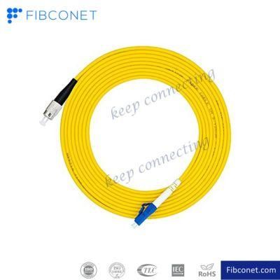 FTTH Single Mode 9/125 Simplex LC/Upc - FC/Upc PVC LSZH Fiber Optic Patch Cord