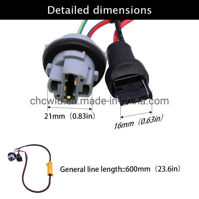 T20 50W 6ohm Load Resistor Wiring Harness LED Bulb Error Free Decoding