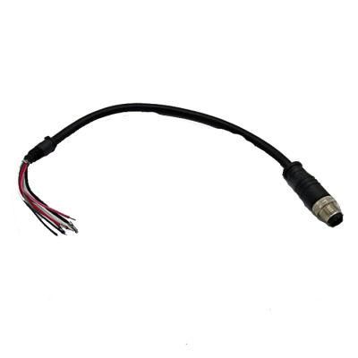 M12 Cable Harness 8p M to Open+Sr UL2464 24AWG