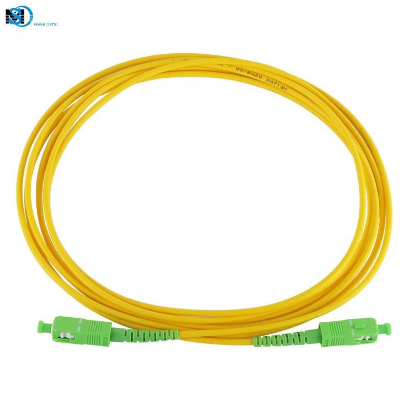 China Factory Singlemode Simplex LSZH PVC Ofnr LC/APC-LC/APC Fiber Optic Patch Cord