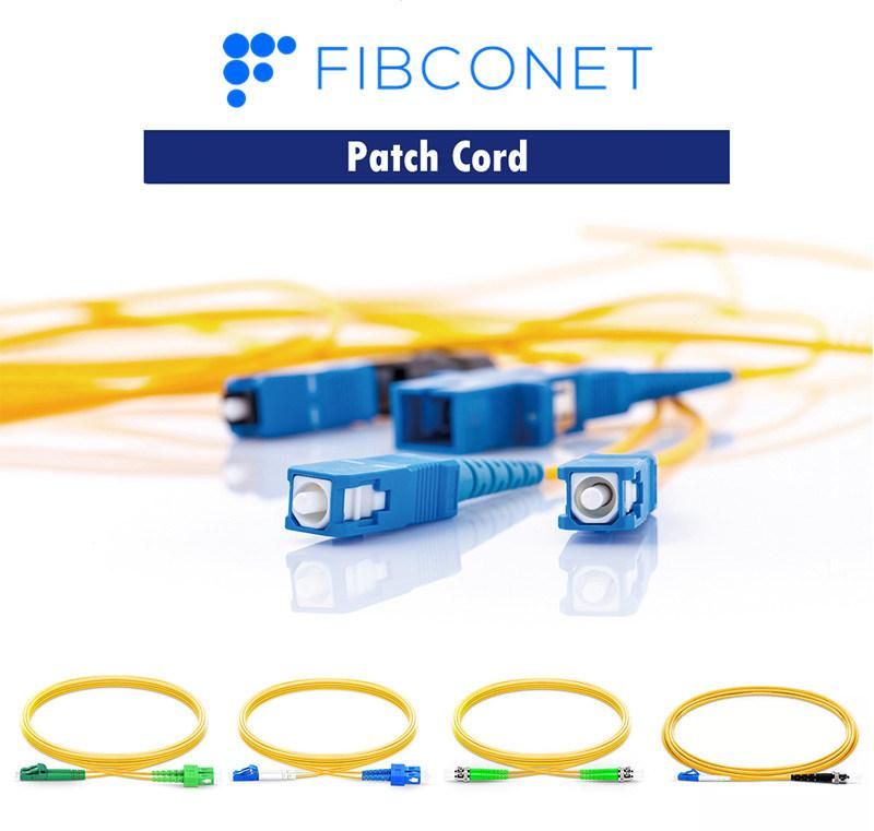 FTTH Single Mode 9/125 Simplex Sc/Upc Sc/Upc PVC LSZH Fiber Optic Patch Cord/Fiber Jumper/Patchcord
