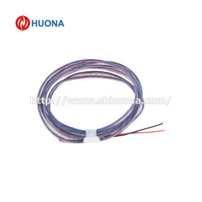 300 Degrees PFA Insulated Blue and Red T / J Type Thermocouple Cable 2*0.15mm 2*0.2mm