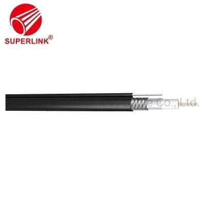 RG6 with Steel Coaxial Cable Outdoor Antenna Cable PE Jacket Waterproof