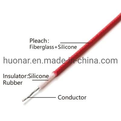 Fiber Glass Braided Silicone Rubber Insulation Wire and Cable Pictures Braided Silicone Rubber