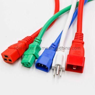 Power Cord NEMA 5-15p Plug to IEC 60320 C13 UL Red