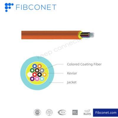 FTTH Gjmbfjh Mini-Core Cable 2-24f Cable Fiber Optic Indoor Cable with Fast Connector