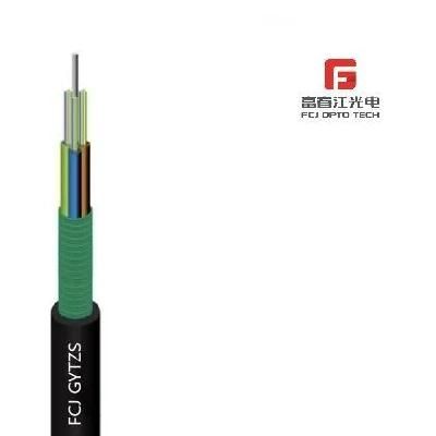 Factory Price Outdoor Single Mode Multi Core Cable Gytzs Steel Tape Armored Fiber Optic Cable with Flame-Retardant Jacket