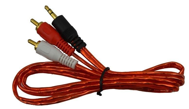 3.5mm-2/3RCA Audio Video Transparent Cable RCA Cable