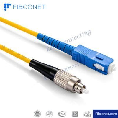 FTTH Patchcord/Jumper Sc to FC Sm G652D 9/125 Optical Fiber Patch Cord