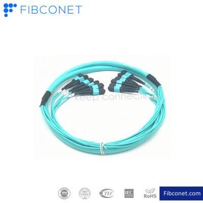 FTTH &#160; Fiber Jumper&#160; &#160; 48 Core Om3 Blue MTP to MTP Fiber Optic Patch Cord
