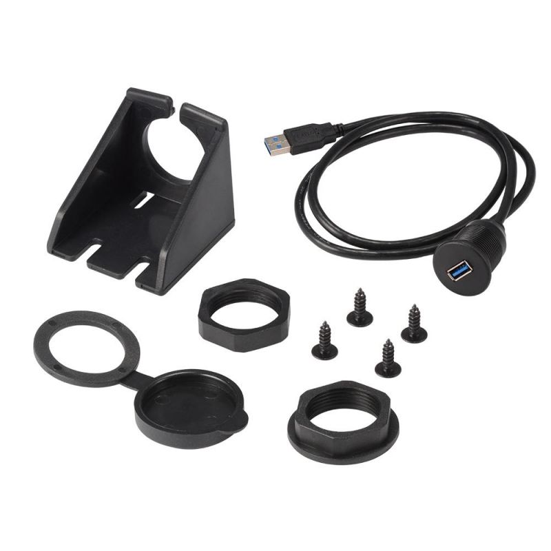 USB Dash Flush Mount Extension Cable Male to Dashboard Panel