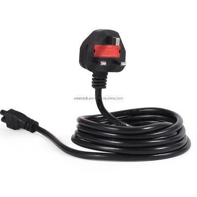 Power Cable 3 Pin Laptop Charger Power Cord Laptop Power Cable UK 3 Pin Plug Extension Cord