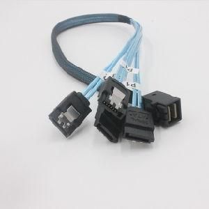 Internal HD Mini Sas Sff8643 to 4 SATA Forward Breakout Cable