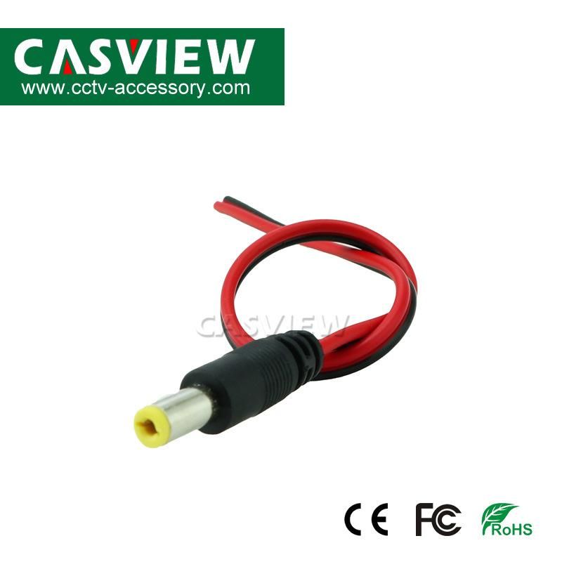 12V DC Plug Male Power Socket Wire Jack CCTV Plug Camera Connector Cable 5.5X2.1mm 30cm Black & Red Wire
