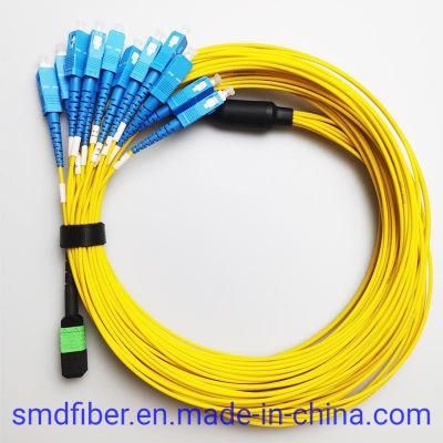 Hot Sale 12f Breakout Cable Fiber Patch Cord Sc to MPO Fiber Optic Patch Cord