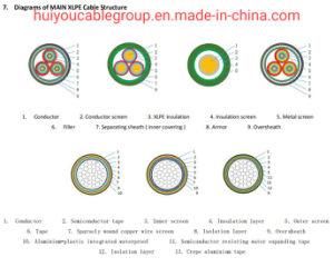 33kv Cu/XLPE /PVC/PE/Sta Armoured Mv Power Cable
