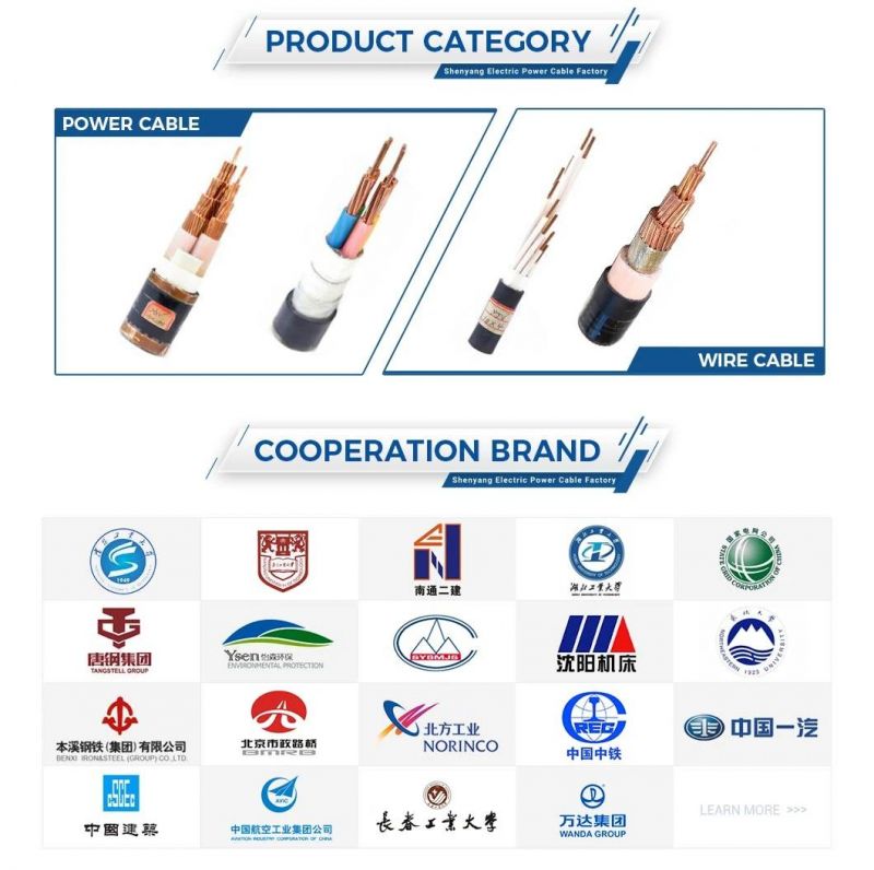 Shenguan Power Cable Wire Cable Multi-Cores Electrical Wire Power Transmission Line Cable