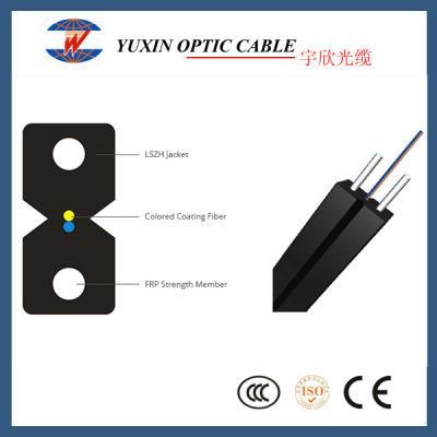 1/2/4 Fibers Single Mode FRP Strength Member LSZH FTTH Indoor Cable (GJXFH)