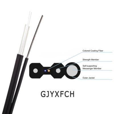 Gjyfxch Cheap Manufacturer Price FTTH Drop Cable 2-4cores G657A2 G657A1 Fiber LSZH Sheath Optical Cable Gjyfxch
