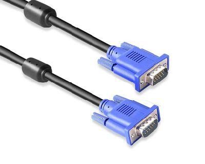 SVGA Male to Male 3+4 3+6 VGA to VAG Cable 15pin with Two Ferrites