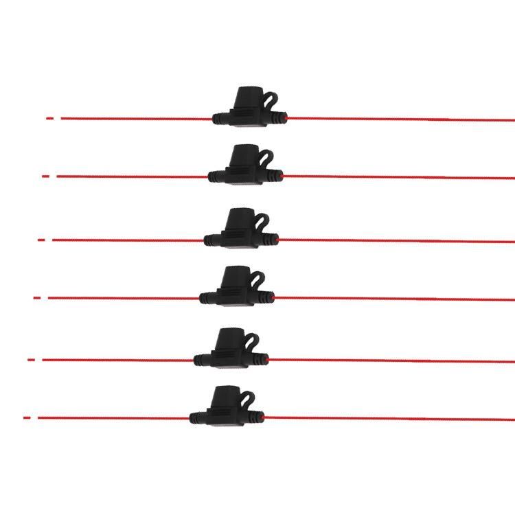 Automotive Waterproof Wire Fuse Holder with Red Wire