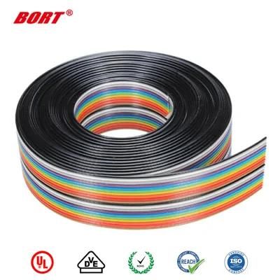 UL2468 UL2651 Electric Wire PVC Insulation Flat Ribbon Wire Cable Rainbow Cable